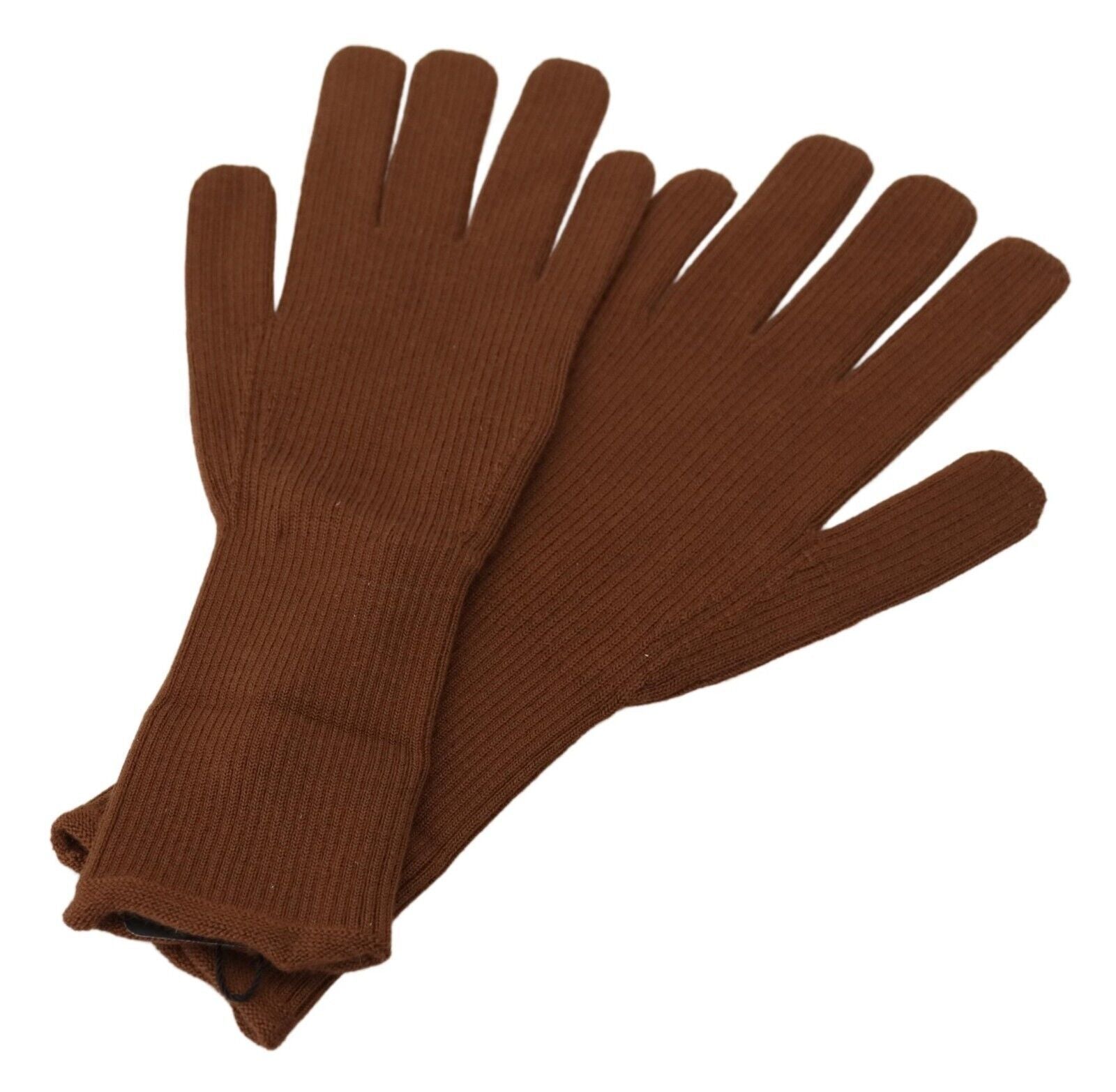 Dolce &amp; Gabbana Brown Cashmere Knitted Hands Mitten Mens Gloves