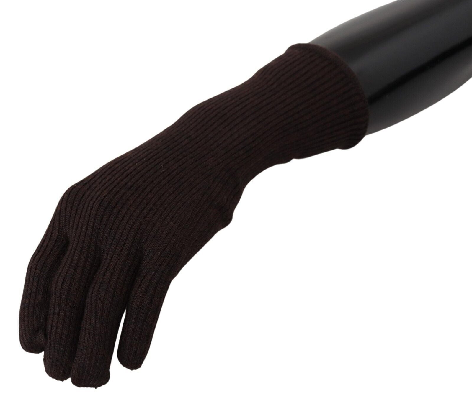 Dolce &amp; Gabbana Brown Cashmere Silk Hands Mitten Mens Gloves