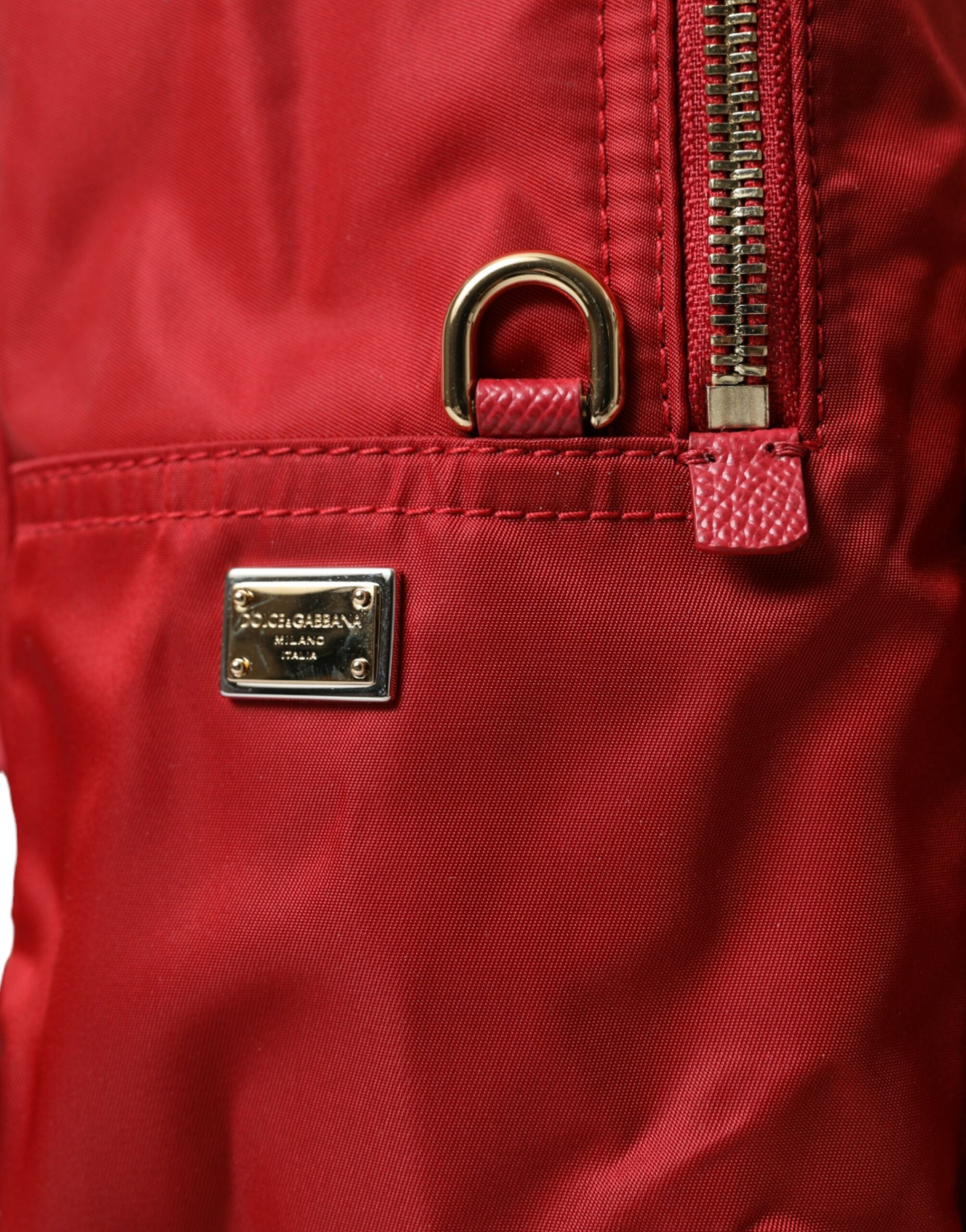Dolce &amp; Gabbana Red #DGFAMILY Embellished Backpack VULCANO Bag