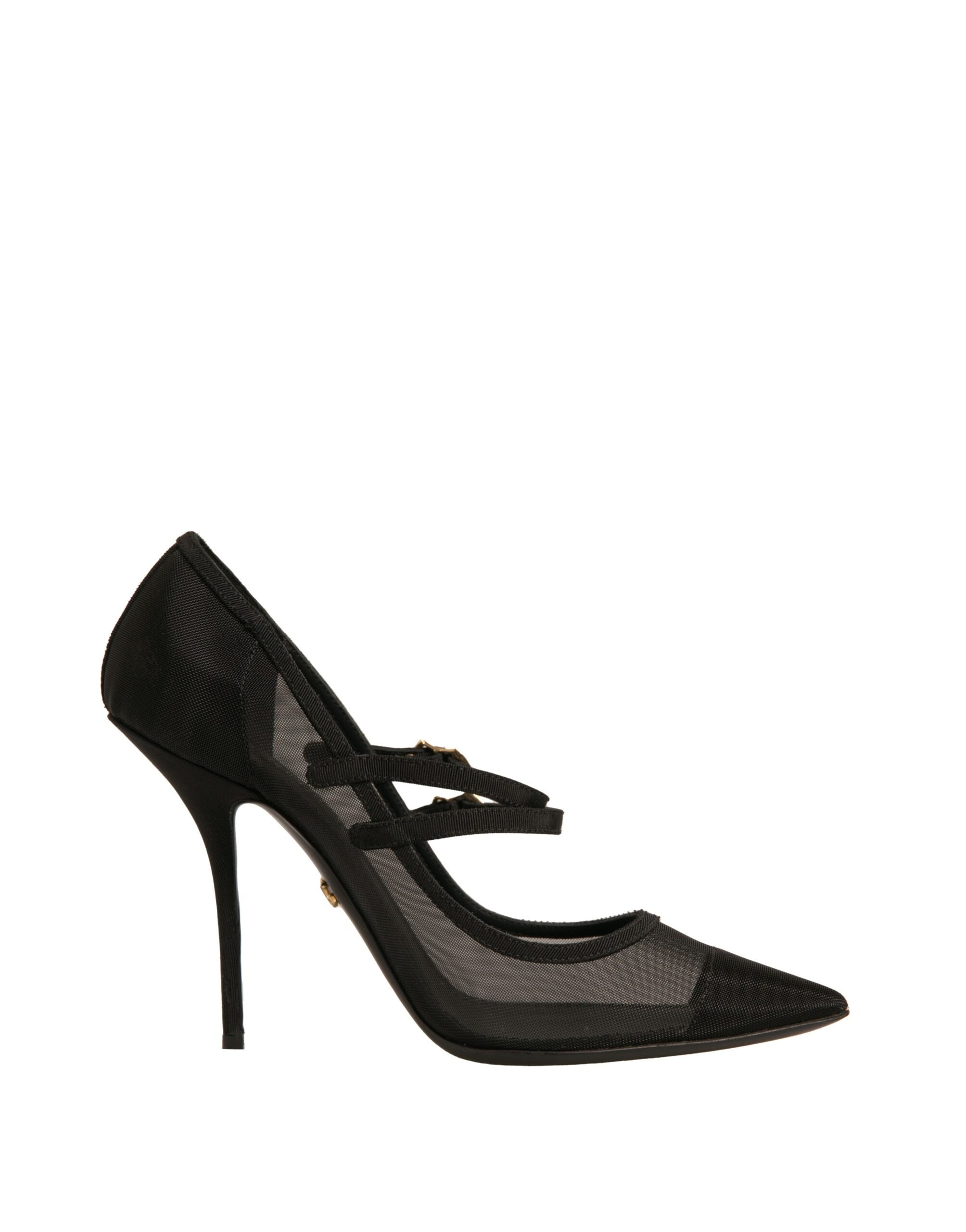 Dolce &amp; Gabbana Black Mesh Mary Jane High Heels Pumps Shoes