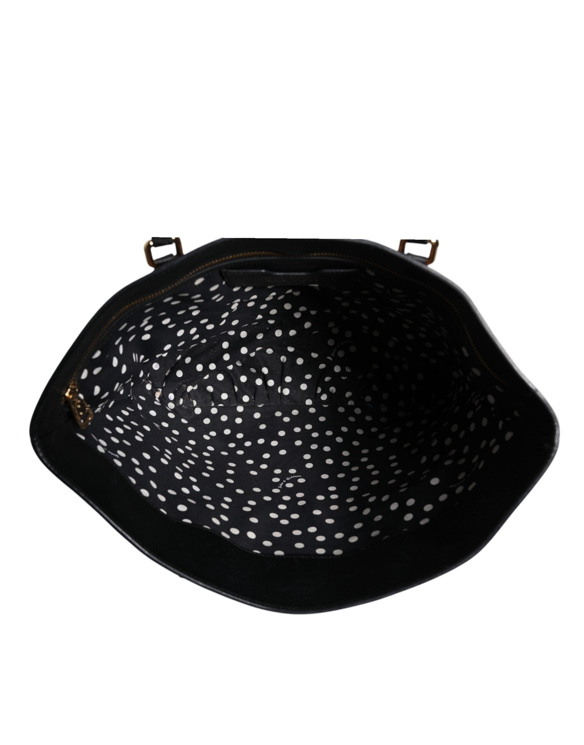 Dolce &amp; Gabbana Brown Black Calfskin Leopard Print Shoulder Tote Bag