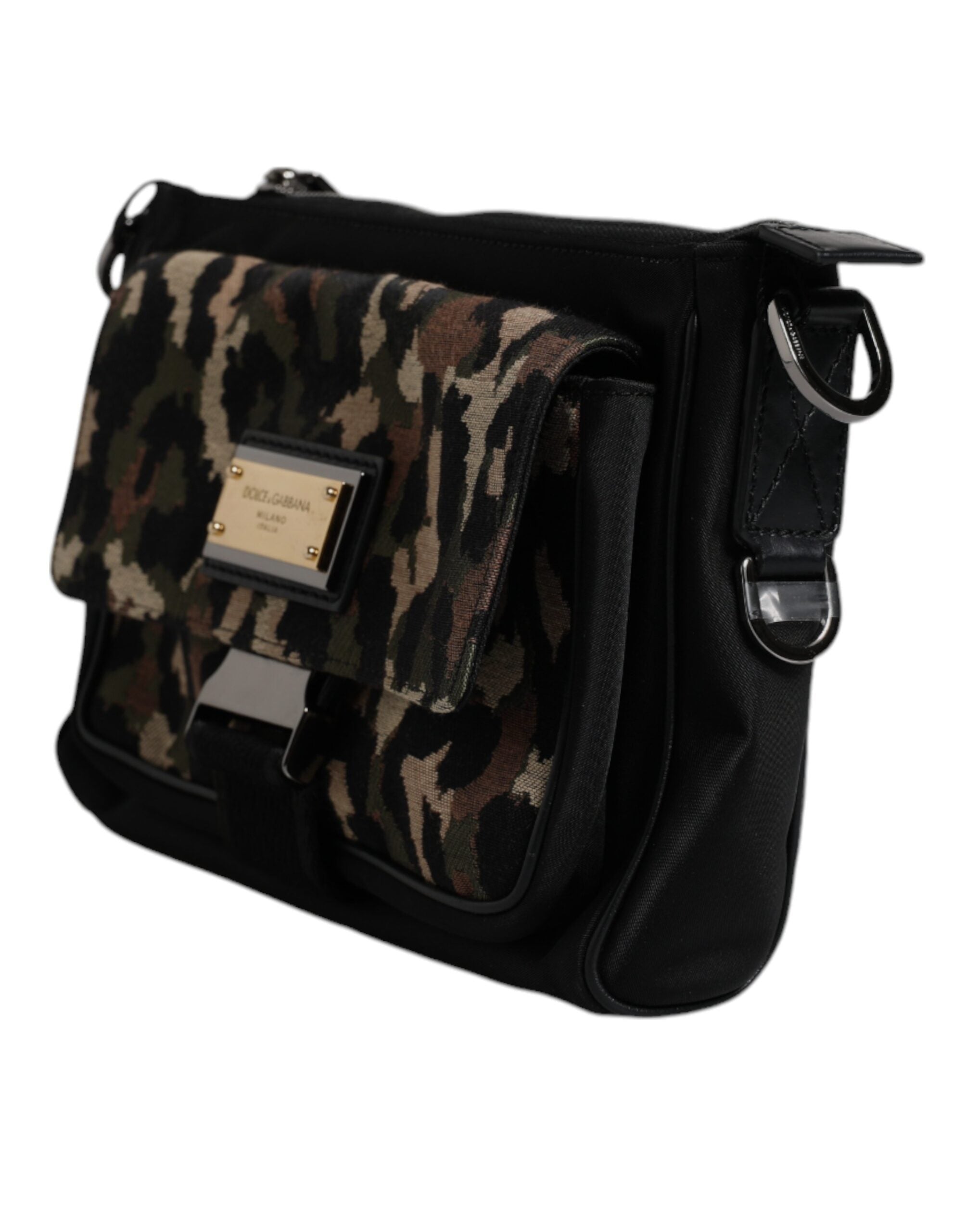 Dolce &amp; Gabbana Multicolor Leopard Jacquard Crossbody Bag
