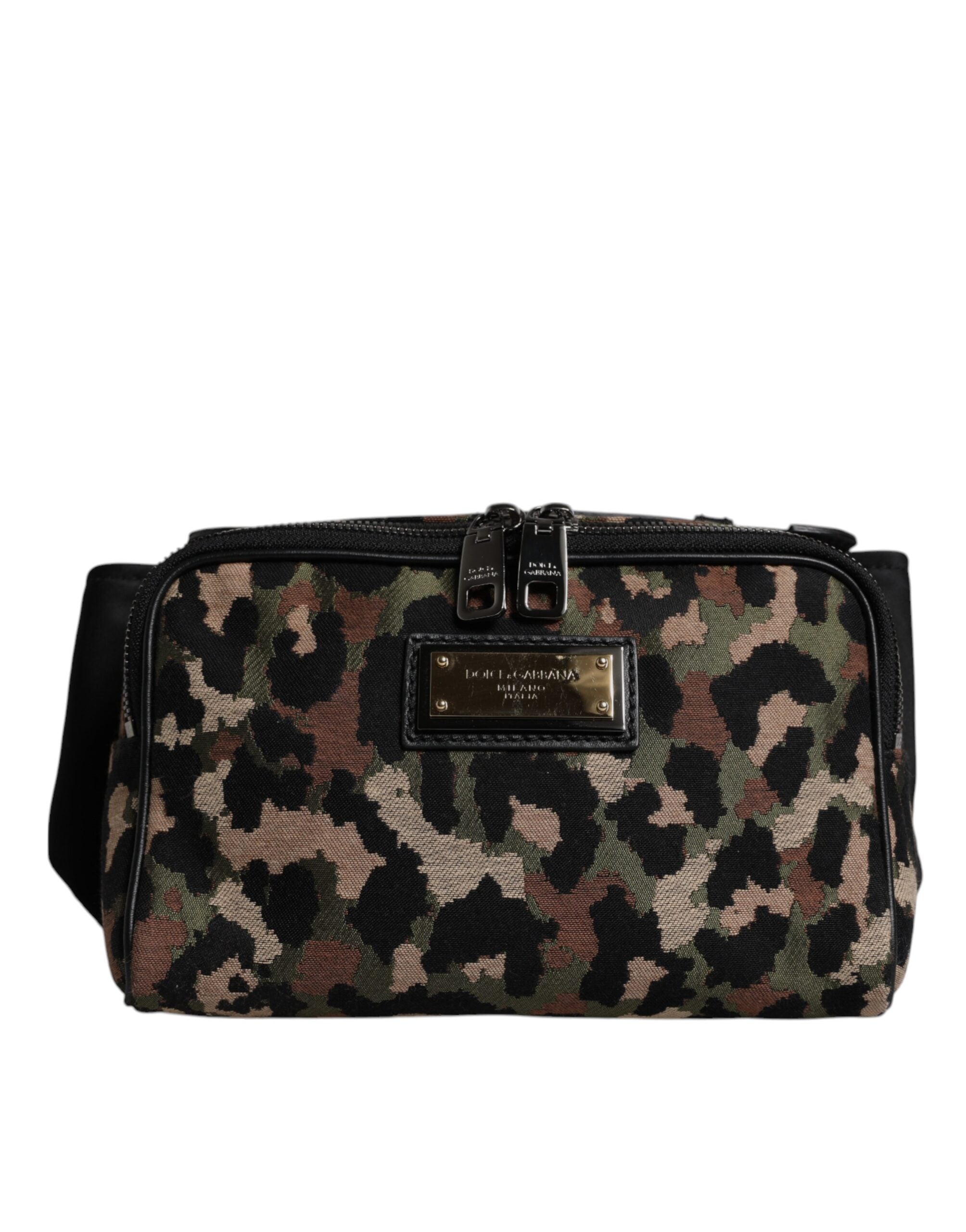 Dolce &amp; Gabbana Multicolor Leopard DG Logo Belt Waist Fanny Pack Bag