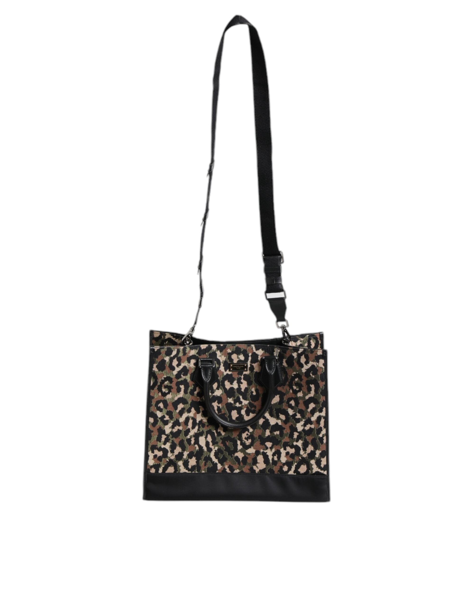 Dolce &amp; Gabbana Multicolor Leopard Shopping Tote Shoulder Bag