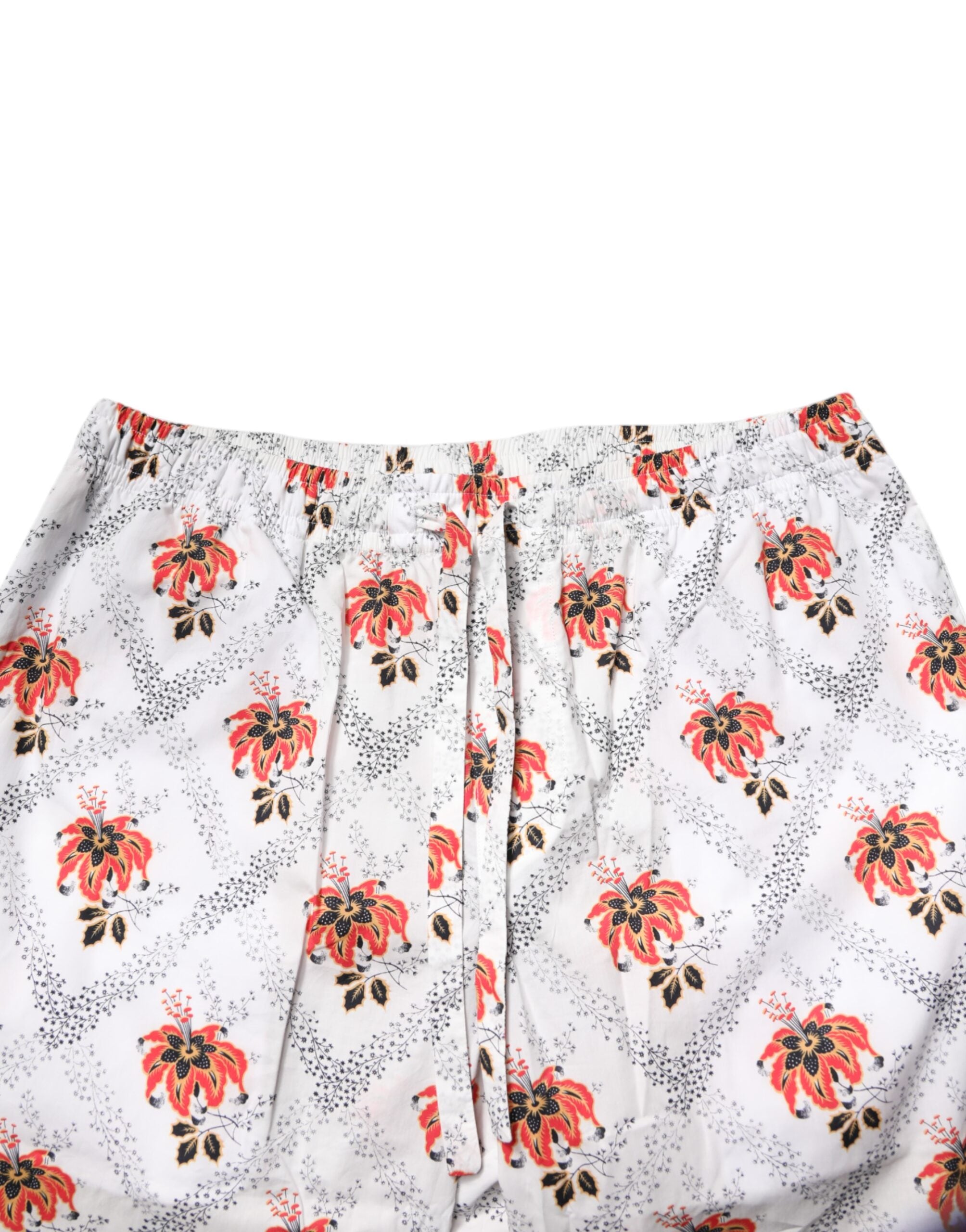 Dolce &amp; Gabbana Multicolor Floral Print Cotton Pajama Set Sleepwear