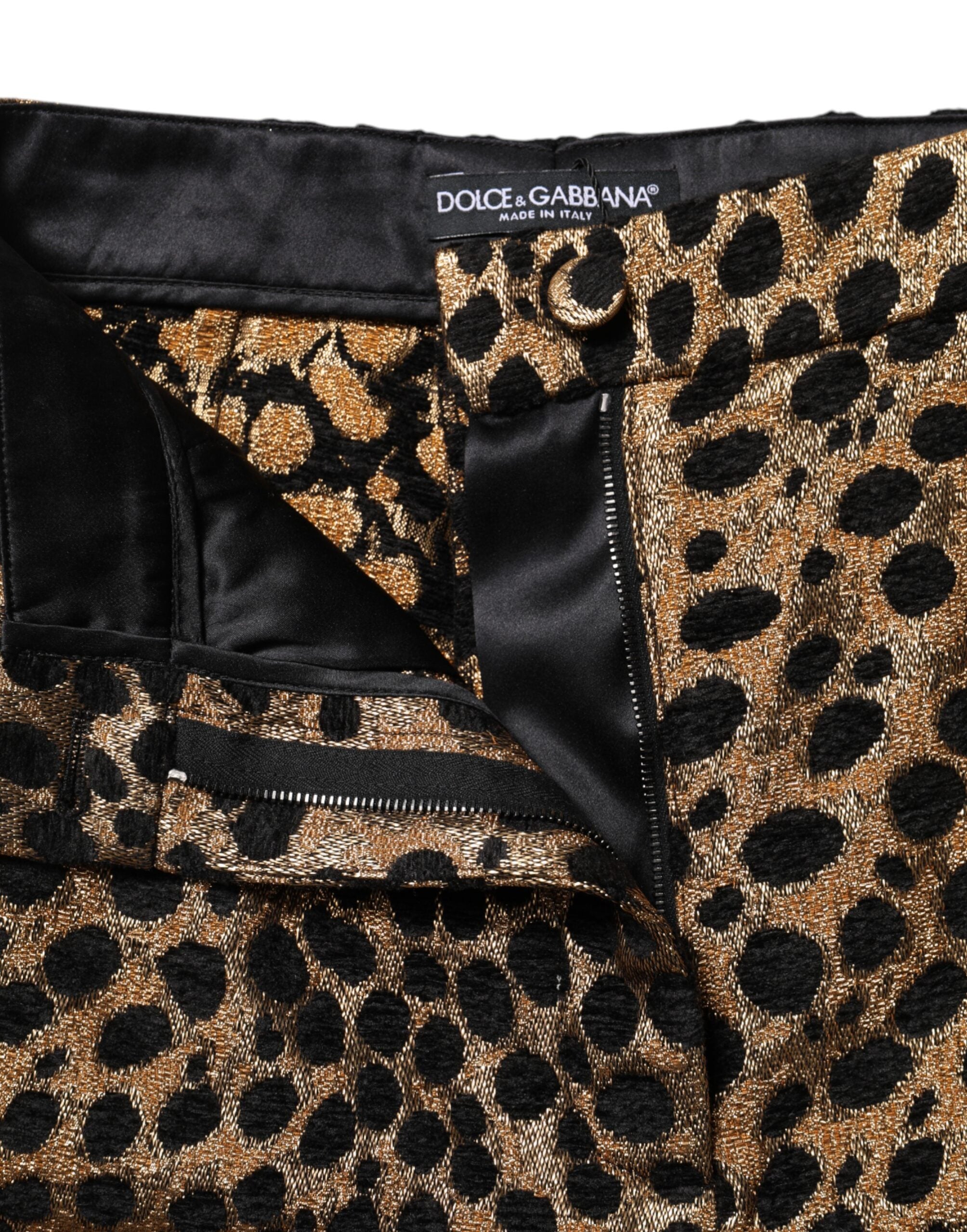 Dolce &amp; Gabbana Brown Leopard High Waisted Hot Pants Shorts