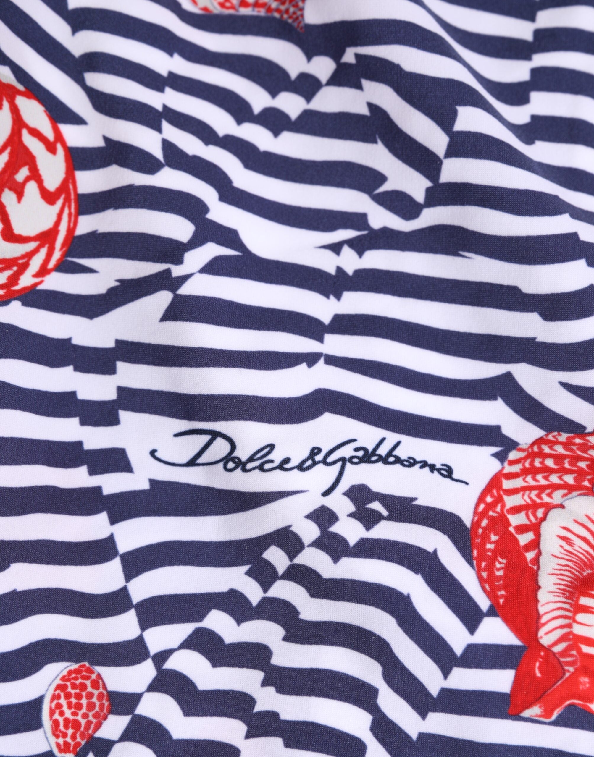 Dolce &amp; Gabbana Multicolor Striped Beachwear Swim Trunk Swimwear
