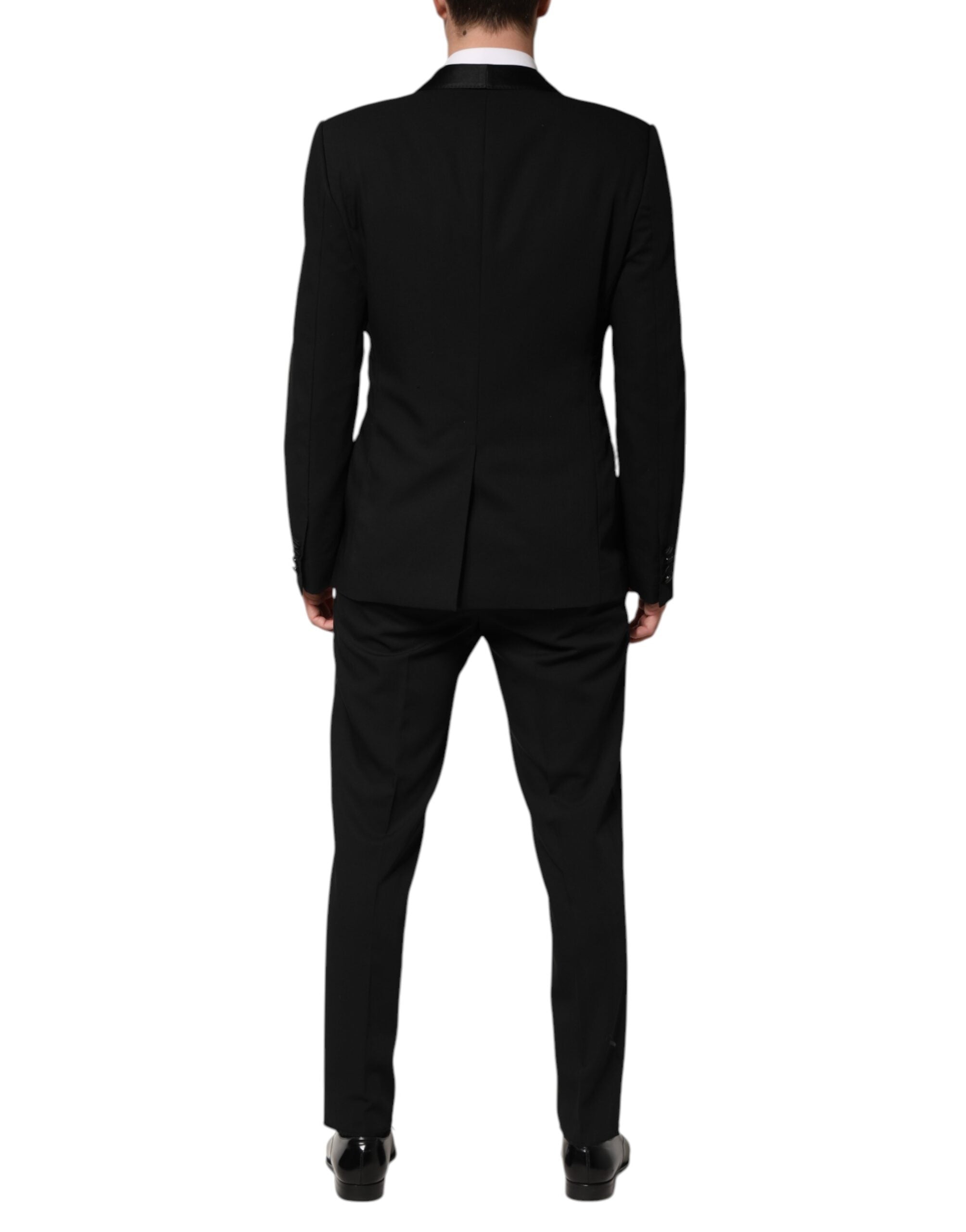 Dolce &amp; Gabbana Black Wool 3 Piece Single Breasted Suit