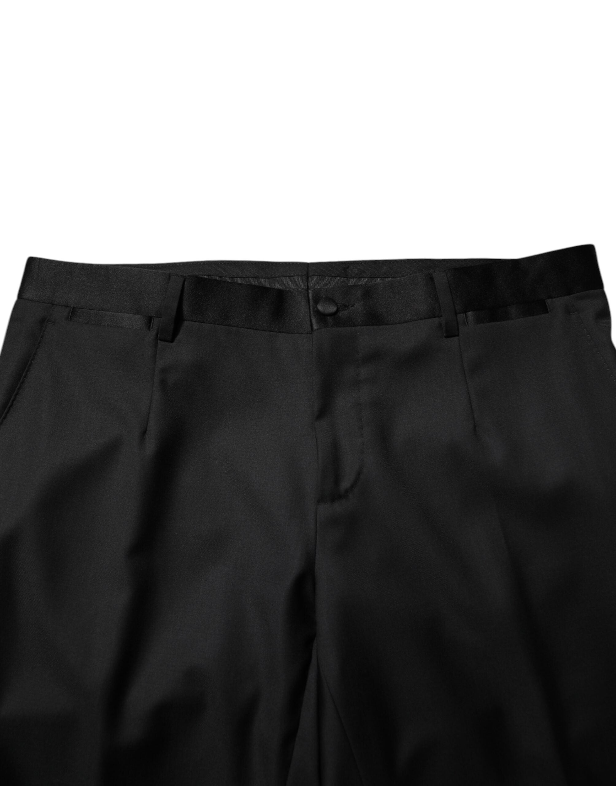 Dolce &amp; Gabbana Black Wool Men Single Breasted 2 Piece Suit