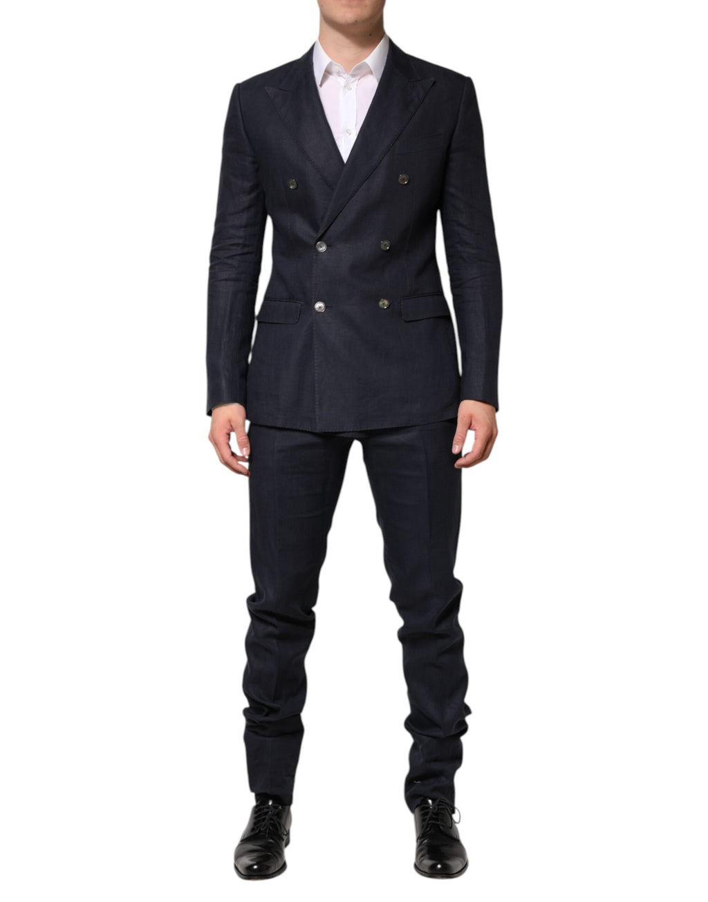 Dolce &amp; Gabbana Dark Blue Double Breasted 2 Piece Suit