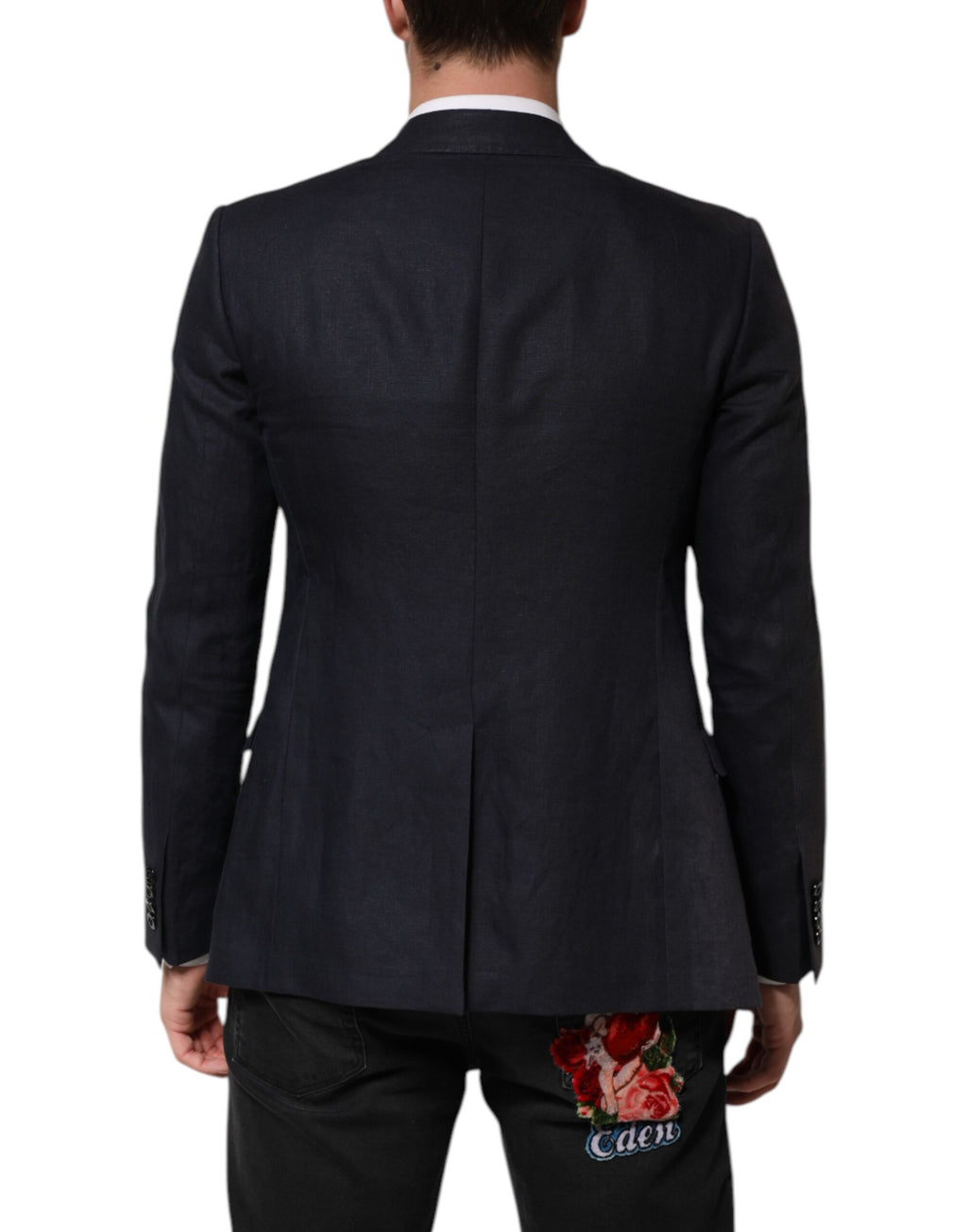 Dolce &amp; Gabbana Dark Blue Single Breasted Men Suit Blazer
