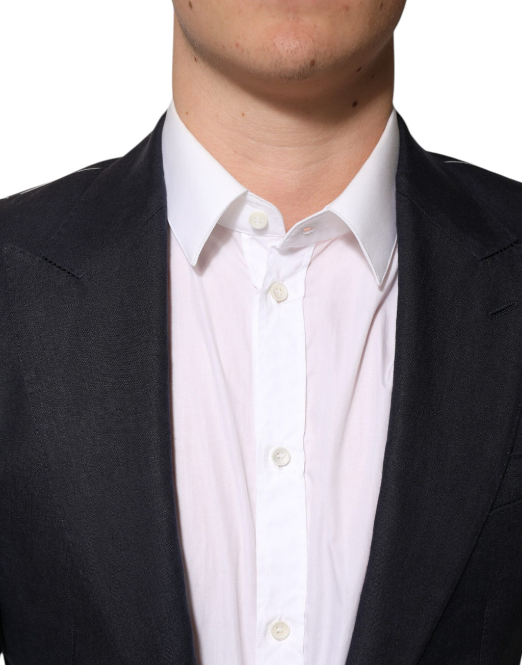 Dolce &amp; Gabbana Dark Blue Single Breasted Men Suit Blazer