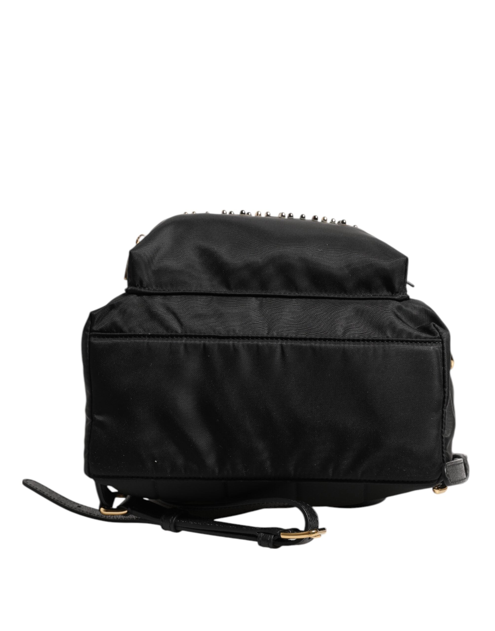 Dolce &amp; Gabbana Black Nylon #DGFAMILY VULCANO Embellished Backpack Bag