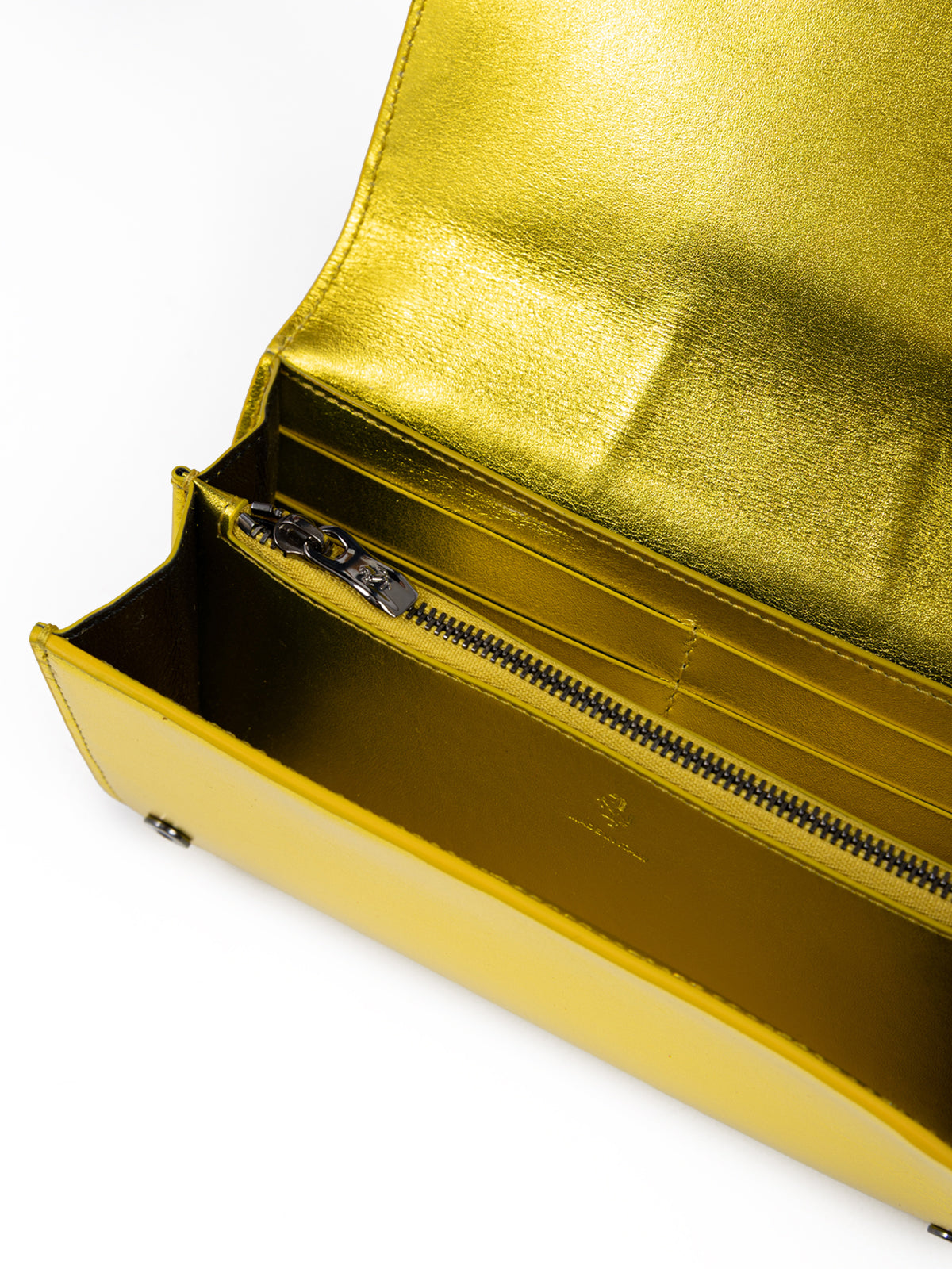 Ferrari Metal Yellow GT patent leather purse