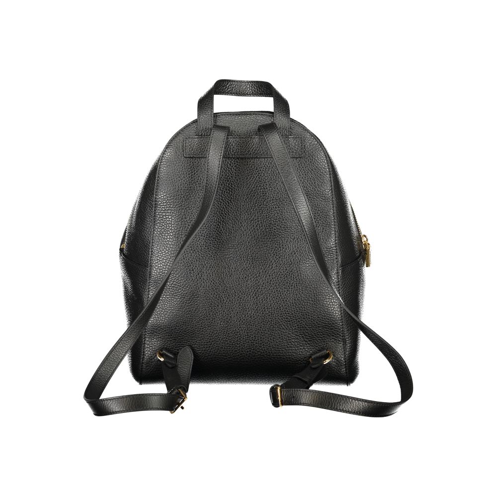 Coccinelle Black Leather Backpack